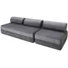 Canapé droit convertible 4 places - velours côtelé - gris KIM31LIN85