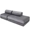 Canapé droit convertible 3 places - velours côtelé - gris KIM21LIN85