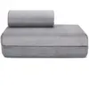 AUTRES Canapé 2 places convertible et modulable - Velours côtelé Gris clair