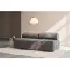 Canapé droit convertible 3 places - velours côtelé - gris KIM3LIN85