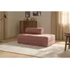 AUTRES Canapé convertible et modulable 2 places en velours rose