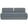 Canapé droit convertible 3 places - velours côtelé xl - gris KIM3TIL85
