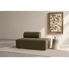 AUTRES Canapé convertible et modulable 2 places en velours vert