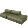 Canapé droit convertible 3 places - velours côtelé - vert KIM21LIN37