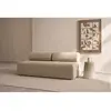 Canapé droit convertible 3 places - velours côtelé - beige KIM3LIN03