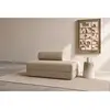 AUTRES Canapé convertible et modulable 2 places en velours beige