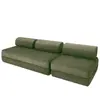 Canapé droit convertible 4 places - velours côtelé - vert KIM31LIN37