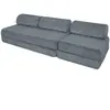 AUTRES Canapé droit convertible 4 places - velours côtelé xl - gris KI...