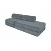 AUTRES Canapé droit convertible 3 places - Velours côtelé XL - Gris