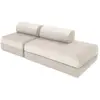 Canapé droit convertible 3 places - velours côtelé - blanc KIM21LIN01