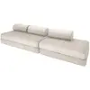 Canapé droit convertible 5 places - velours côtelé - blanc KIM32LIN01