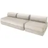 Canapé droit convertible 4 places - velours côtelé - blanc KIM31LIN01