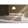 Canapé droit convertible 3 places - velours côtelé - blanc KIM3LIN01