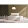 AUTRES Canapé convertible et modulable 2 places en velours blanc