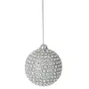 1001kdo - 6 boules argenté strass de noel