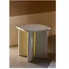 Table d'appoint en bois laqué Garance Gabrielle Paris Crème taille uni...