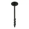BRIXO Lot de 10 Piquets fixation toile de paillage 20 cm noirs Plastique rigide