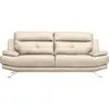 Venesetti Canapé 3 places en cuir beige