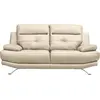Venesetti Canapé 2 places en cuir beige