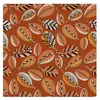 Tissu d'extérieur déperlant plumes vendu au mètre - Terracota Multicol...