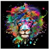 GENERIQUE Carré simili cuir 44x44 cm tête de lion(...) - carrélion
