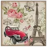GENERIQUE Carré simili cuir 44x44 cm Paris voiture ancienne(...) - parischevaux