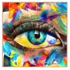 GENERIQUE Carré simili cuir 44x44 cm oeil multicolore(...) -