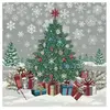 GENERIQUE Tissu carré jacquard 48x48 magie de Noël(...) - MAGIE ARGENT