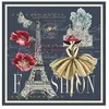 GENERIQUE Tissu carré Jacquard 48x48 Paris(...) - 0020 Bleu