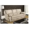 VENESETTI Canapé 3 places convertible en 100% tout cuir italien vachette OSIRIS, couleur beige