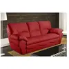 Venesetti Canapé 3 places convertible OSIRIS - 100% Cuir Rouge Foncé
