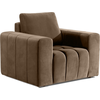 Venesetti Fauteuil 1 place en velours beige
