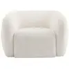palozi home Fauteuil design bouclette "Washington " - Blanc