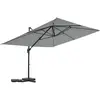 Parasol jardin déporté en aluminium "Sky 4" - 3 x 4 m - Gris