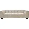 Habitat et Jardin Canapé droit design en tissu chenille 3 places "Foch" - Beige