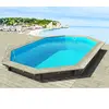 Habitat et Jardin Piscine bois " Bora " 5.86 x 3.86 x 1.30 m