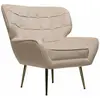 Habitat et Jardin Fauteuil en velours "Austin" - 79 x 71 x 79.5 cm - Beige