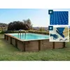 Piscine bois en kit rectangle "Sunrise " - 8.20 x 5.20 x 1.44 m + Bâch...