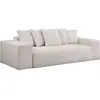 Palozi Sofa Canapé fixe 3 places en velours côtelé "Rivoli" - Beige