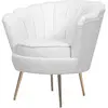 Habitat et Jardin Fauteuil Bouclette Floria - 75 x 68 x 77,5 cm - Blanc
