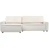 Palozi Sofa Canapé d'angle convertible et reversible en velours côtelé Montaigne - 3 places - Beige