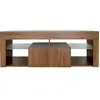 Meuble TV design bois "Hugo" - 140 x 40 x 50 cm - Marron