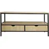 Meuble TV avec tiroir style industriel "Detroit" - 113 x 40 x 55 cm - ...