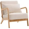 Habitat et Jardin Fauteuil "Clinton" en bois style scandinave - Beige
