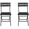 Lot de 2 chaises de jardin pliable en plastique "Tenerife" - Gris anth...