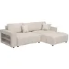 Palozi Sofa Canapé d'angle convertible tissu chenille 3 places - Trocadero - Crème
