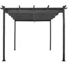 Habitat et Jardin Pergola en aluminium avec toit rétractable - 3 x 4 m - Gris