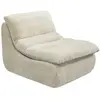 Chauffeuse en tissu texturé "Candela" - 81 x 96 x 75 cm - Beige
