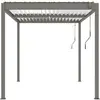 Habitat et Jardin Pergola bioclimatique "Windsor" - 3 x 4 m - Taupe