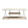 Meuble TV en bois "Canaz" - 120 x 30 x 33 cm - TravertinNoir